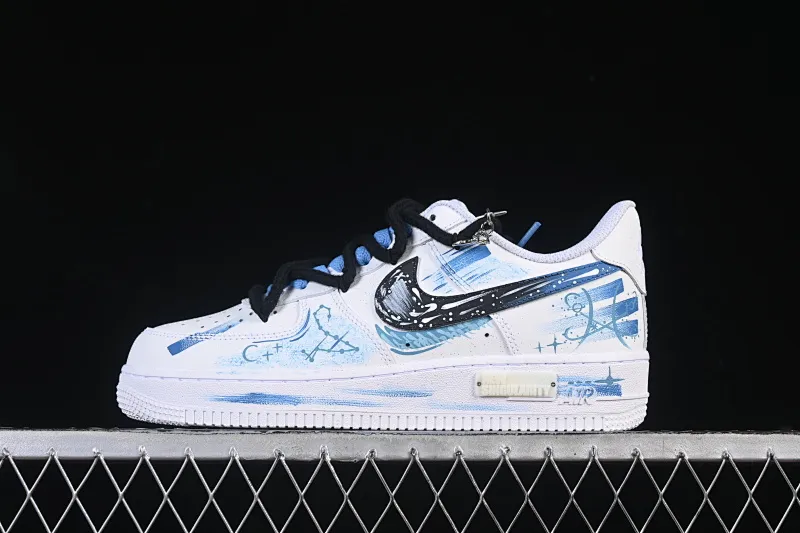All categories Nk Air Force 1 Air Force series Nk Air Force 1 Low Air Force low-top Nike Air Force 1'07 Low "Pisces" Hand-painted graffiti twelve constellations series Pisces Air Force One low-top casual sneakers Constellation 219-320